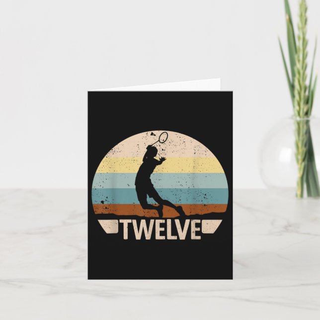 Geburtstag Badminton 12 Jahre Badminton Boys Ba Karte (Vorderseite)