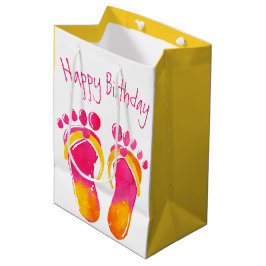 Geburtstag Barfuß und Flip-Flops Mittlere Geschenktüte