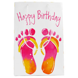 Geburtstag Barfuß und Flip-Flops Mittlere Geschenktüte