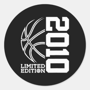 Geburtstag Basketball Limited Edition 2010 Runder Aufkleber