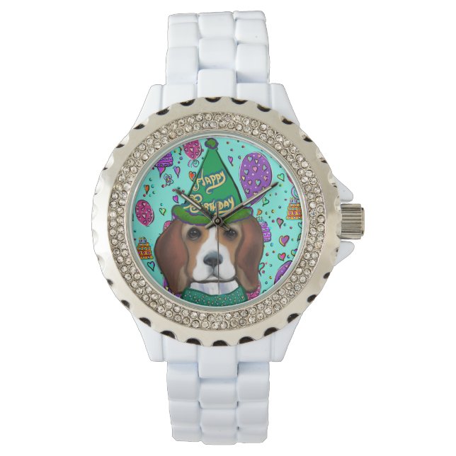 GEBURTSTAG-BEAGLE ARMBANDUHR (Vorderseite)