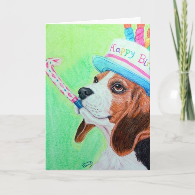 Geburtstag Beagle Karte (Vorderseite)