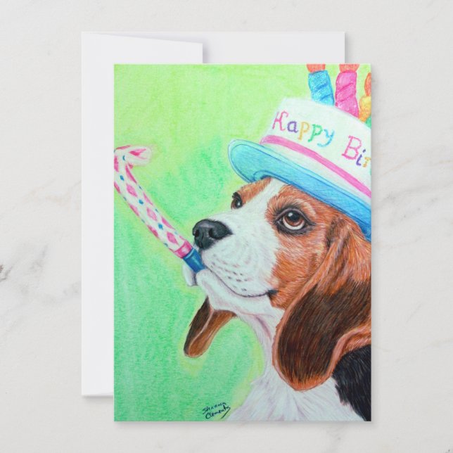Geburtstag Beagle Karte (Vorderseite)