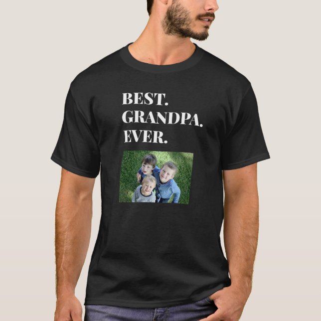 Geburtstag Beste Opa je Großkinder Foto T - Shirt (Vorderseite)