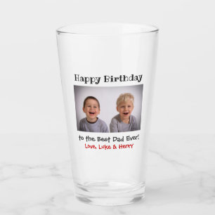 Geburtstag Bester Vater je Kind Foto Beer Pint Glas
