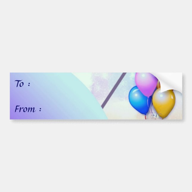 Geburtstag Big Gift Tag Autoaufkleber (Vorne)