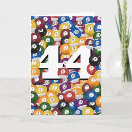 Geburtstag Billiard Balls für 44. Geburtstag Karte