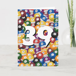 Geburtstag Billiard Balls zum 39. Geburtstag Karte