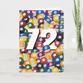 Geburtstag Billiard Balls zum 72. Geburtstag Karte