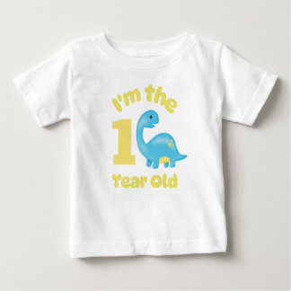 Geburtstag bin ich der 1-jährige Baby Dinosaurier  Baby T-shirt
