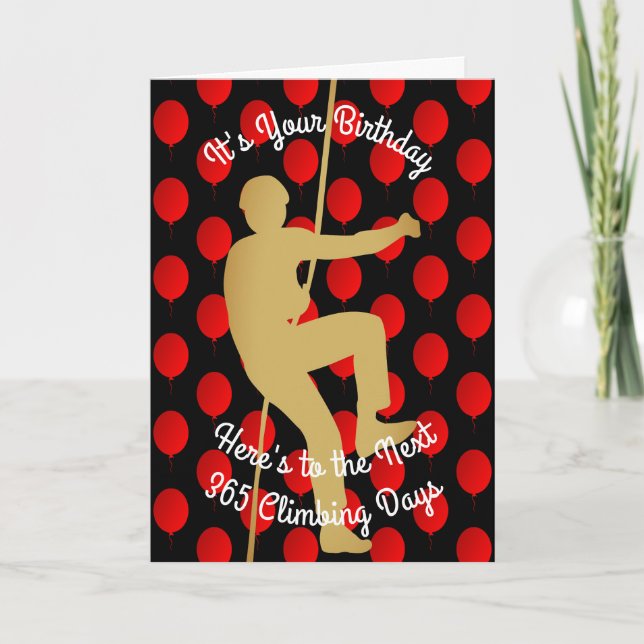 Geburtstag bis 365 Rock Climbing Tage Karte (Vorderseite)