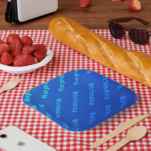 Geburtstag (blau) pappteller