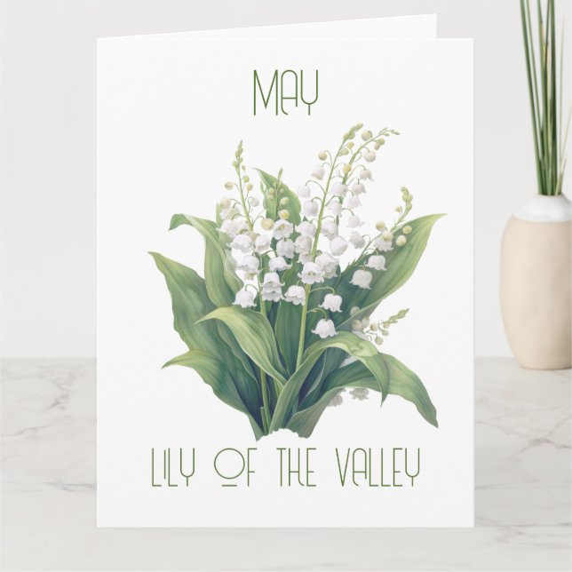 Geburtstag Blume May Lily Birthday Karte (Vorderseite)