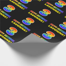 Geburtstag: Bold, Fun, Simple, Rainbow 3 Geschenkpapier