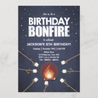 Geburtstag Bonfire Campout Cookout Party Einladung