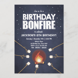 Geburtstag Bonfire Campout Cookout Party Einladung