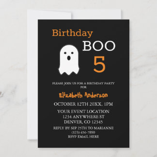 Geburtstag Boo Fall Halloween Einladung