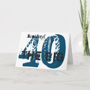 Geburtstag, Bruder, blau, schwarz, weiß. Karte