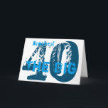 Geburtstag, Bruder, blau, weiß. Karte<br><div class="desc">Ein weißer Hintergrund mit blauem Text,  an diesem 40. Geburtstag Gruß für einen Bruder. Meine freundlichen Grüße.</div>