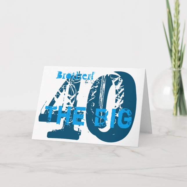 Geburtstag, Bruder, blau, weiß. Karte (Vorderseite)