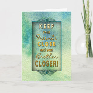 Geburtstag - BRUDER - Glück, dass du in meinem Leb Karte