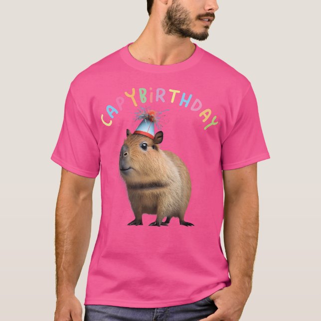 Geburtstag Capybara T-Shirt (Vorderseite)