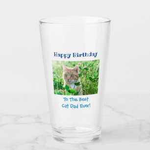 Geburtstag Cat Vater World's Best Ever Pet Foto Glas