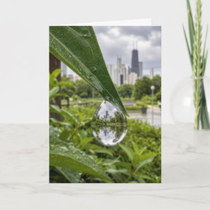Geburtstag Chicago Stadt in einem Regentropfen Karte