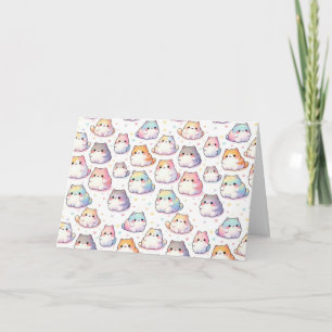 Geburtstag Chubby Cartoon Cat Collection mit Herz Karte