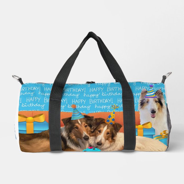 Geburtstag Collie Mama Duffle Bag (Vorderseite)