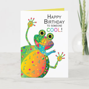 Geburtstag, COOL, Frosch, Kaleidoskop-Sammlung Karte