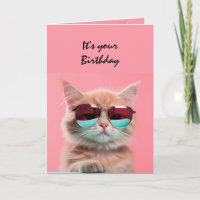 Geburtstag Cool Klasse Kitten Cat Fun Spaß