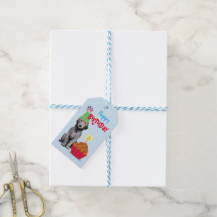 Geburtstag Cupcake Bedlington Terrier Gift Tags Geschenkanhänger