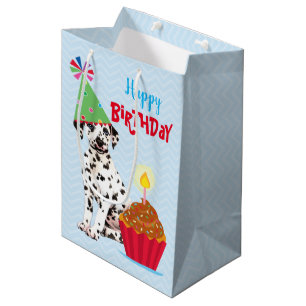Geburtstag Cupcake Dalmatiner Mittlere Geschenktas Geschenktüte