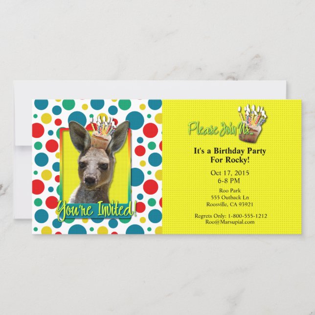 Geburtstag Cupcake - Kangaroo (Vorderseite)