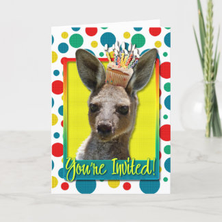 Geburtstag Cupcake - Kangaroo Einladung