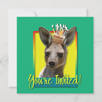 Geburtstag Cupcake - Kangaroo Einladung