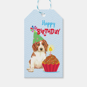 Geburtstag Cupcake Welsh Springer Spanier Geschenkanhänger