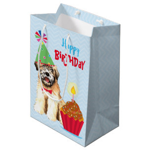 Geburtstag Cupcake Wheaten Terrier Medium Geschenk Mittlere Geschenktüte