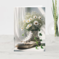Geburtstag Daisy Bouquet in einem Sneaker