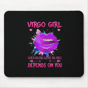 Geburtstag Damen Jungfrau Mädchen September Lippen Mousepad