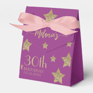 Geburtstag danke Ihnen Chic Gold Stars Gefälligkei Geschenkschachtel