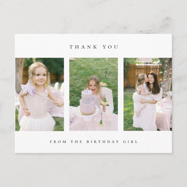 Geburtstag danke Ihnen Foto Postkarte (Vorderseite)