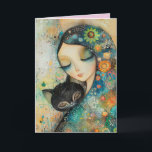 GEBURTSTAG DAUGHTER MÄDCHEN- UND KATZKARTE KARTE<br><div class="desc">GEBURTSTAG MÄDCHEN- UND KATZKARTE</div>