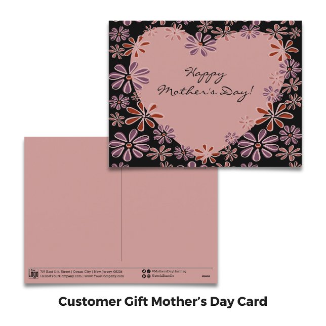 Geburtstag der Blümchen Feiertagspostkarte (Promotional Floral Happy Mother's Day Holiday Postcard - Customer Gift)