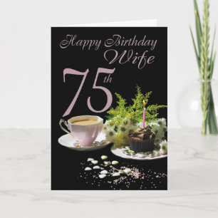 Geburtstag der Ehefrau-75 - Karte