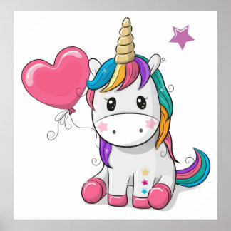 Geburtstag der Einhorn Poster