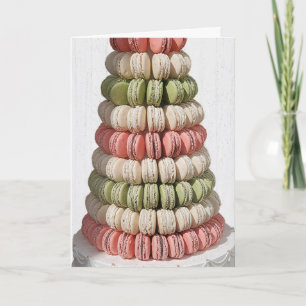 Geburtstag der französischen Macaron Pastry Tiers Karte
