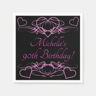 Geburtstag der Frau 90. Serviette