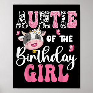 Geburtstag der Geburtstagskuh der Girl Farm Kuh Poster